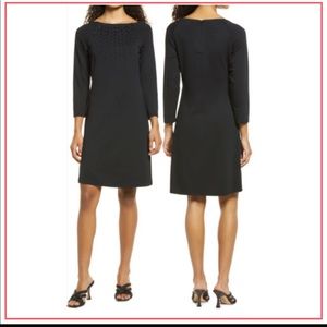 NWT TOMMY BAHAMA Drapey Ponte Embroidered Short Dress